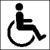 Wheelchair Accessibility Symbol reversed